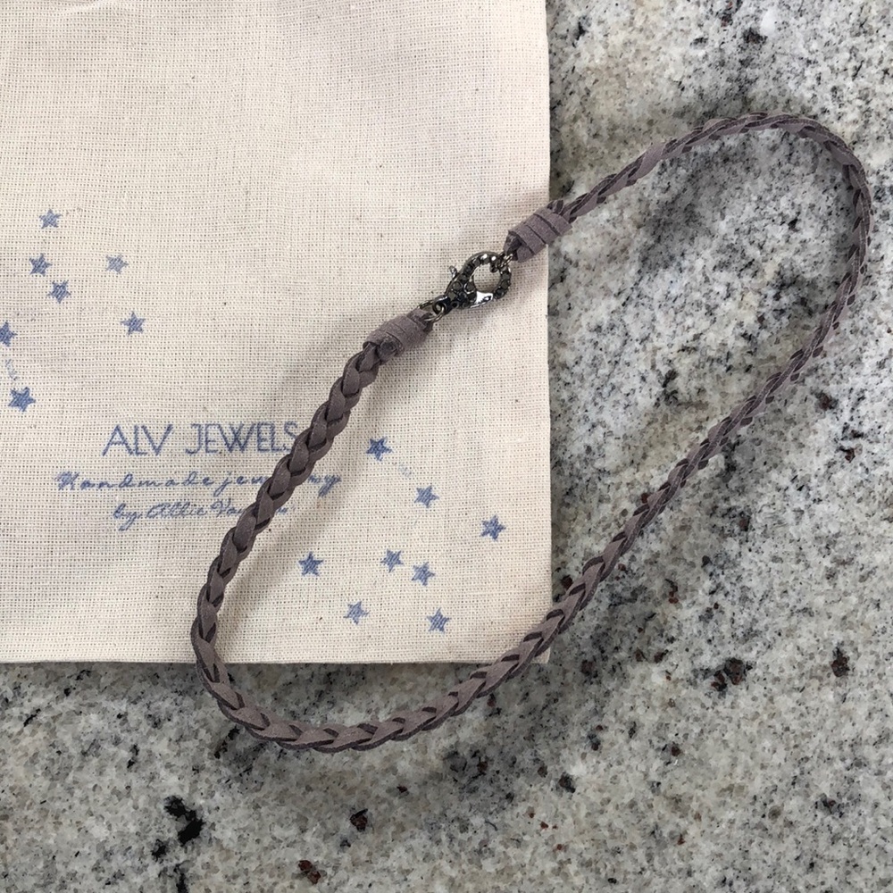 ALV JEWELS Braided Studded Clasp Necklace